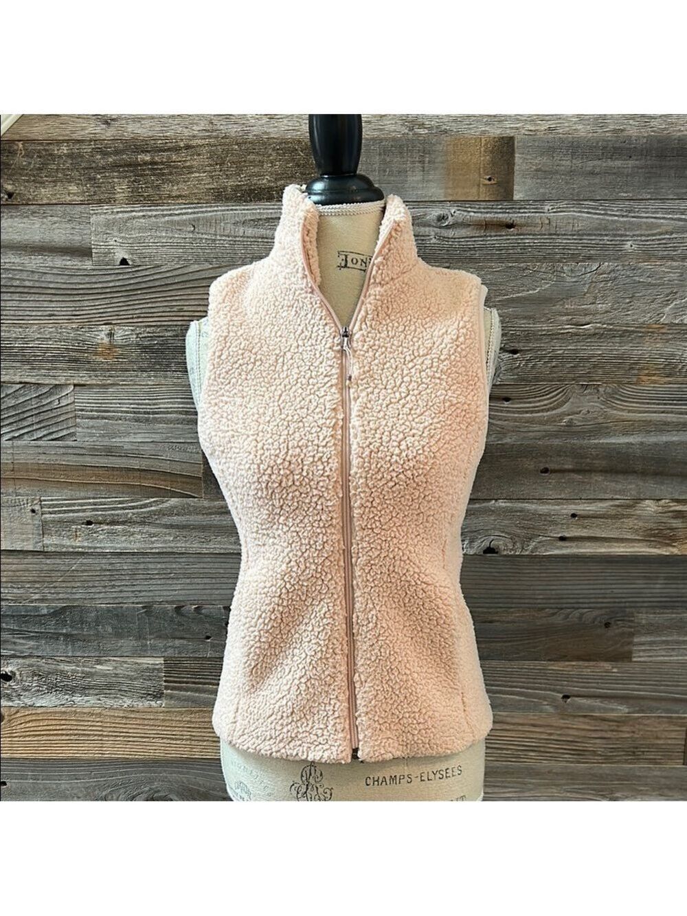 Calia Light Pink Fleece Full Zip Vest Size XS